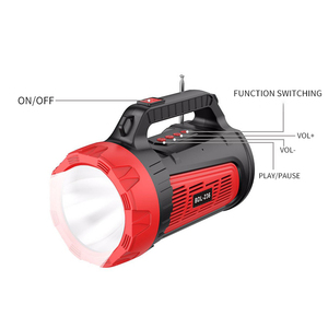 Linterna LED Solar Recargable, Linterna de Largo Alcance, Altavoz Bluetooth Portátil, Radio <span class=keywords><strong>FM</strong></span>, Reproductor de <span class=keywords><strong>M</strong></span>úsica para Camping - Product Image 4