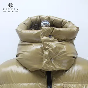 Custom Logo Men's Goose Down Puffer Jacket Removable Hood Fill Power 700 Plus Size Men's Jackets Bubble Winter Warm Coats