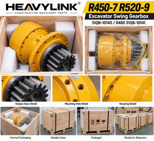 ชุดเกียร์สวิงรถขุด R450-7 R520-9 31QB-10140 31QB-10141 ชุดเกียร์หมุนสำหรับเครื่องจักรก่อสร้าง - Product Image 6
