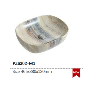 TAME-Muebles de baño rectangulares de porcelana, diseño de mármol, lavabo de <span class=keywords><strong>encimera</strong></span>, lavabo de baño - Product Image 4