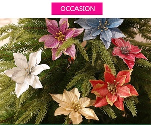 V-1331 Petit 13cm Fleur De Noël Artificielle Pour La Décoration - Product Image 6