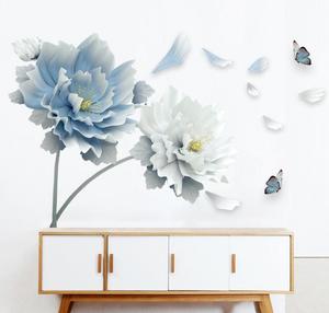 Autocollant mural Yanxi imperméable en PVC acrylique, imprimé numériquement, motif floral, finition brillante, pour décoration intérieure DIY - Product Image 3