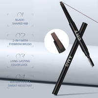 Pensil Alis 0.15mm Ujung Ultra Tipis Tahan Air Tahan Lama Pigmen Tinggi Alis Terlihat Alami untuk Pemula Mudah Digunakan