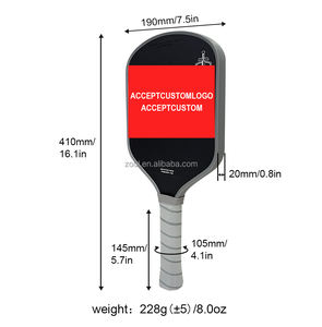 Hochwertiger <span class=keywords><strong>Pickleball</strong></span>-Schläger mit individuellem Logo, breiter Schlagfläche, Carbonfaser-Material, PP-Wabenkern, 235g Gewicht, Nylon-Tragetasche - Product Image 6