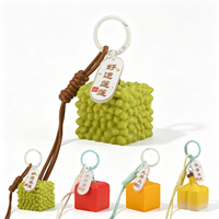 Healing Fruit Mini Light-sleutelhanger Schattige fruitvormige gloeiende hanger met zegenlabel Mooie tas hangende ornament Dagelijks decor