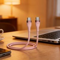 Cable USB A-L de Silicona y Aluminio, Portátil y Ligero, 1m, Certificado MFi, para Teléfono Móvil, Auriculares, Cámara, Computadora, Alta Velocidad