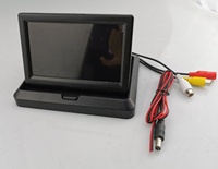 5 pouces petit numérique pliable TFT LCD véhicule tableau de bord écran d'affichage sauvegarde pli moniteur pour caméra de recul USB 1 an