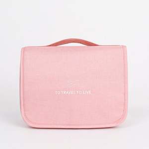 Neceser de Viaje de Gran Capacidad con Gancho para Colgar, Bolsa de Cosméticos Impermeable para Viaje, Bolsa de Almacenamiento para Baño para Juego de Brochas - Product Image 1