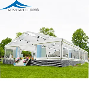 Modern Large White Wedding Tent New Fashionable Clear Glass Events Marquee For Outdoor Trade Shows And Parties