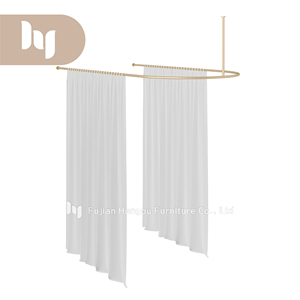 Rideaux <span class=keywords><strong>de</strong></span> <span class=keywords><strong>salon</strong></span> <span class=keywords><strong>de</strong></span> haute qualité, mobilier <span class=keywords><strong>de</strong></span> <span class=keywords><strong>salon</strong></span> <span class=keywords><strong>de</strong></span> beauté, tringle à rideau d'isolation en fer forgé en forme <span class=keywords><strong>de</strong></span> U - Product Image 6