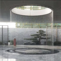 Fontaine linéaire à eau courante, cascade, rideau, fil de dessin, fontaine de pluie