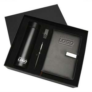 Executive Gift <b>Set</b>: Insulated Tumbler, <b>Notebook</b>, USB Drive & <b>Pen</b> - Premium Corporate Gifts - Product Image 1