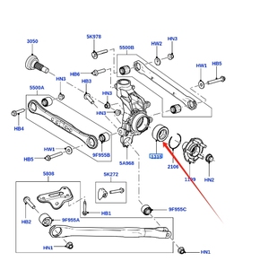 Lr041425 Voor Land Rover Freelander 2 2006-2014 Nieuwe Wielnaaflagers Flenzen Voor Achterwielaskoppen Origineel Auto - Product Image 6