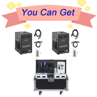 Machine à étincelles froides sans fil haute puissance 2PCS 750W avec Flightcase, télécommande DMX 512, machine à feux d'artifice froids pour mariage, DJ, fête