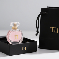 Botol parfum bening kustom botol parfum kaca unik kulit 50ml 30ml 100ml botol parfum mewah dengan kotak