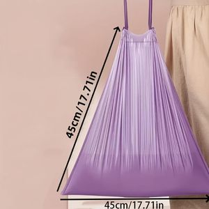 หัวหม่าเหิงชุนถุงขยะมีกลิ่นหอมแบบมีเชือกรูดสีม่วงแบบพกพา 30 ชิ้น หนาและทนทาน เหมาะสำหรับห้องครัว ห้องน้ำ ห้องนอน - Product Image 2