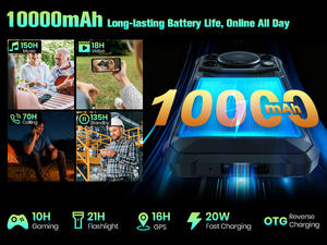 Fossibot F110L 50MP <span class=keywords><strong>Meilleur</strong></span> smartphone robuste Batterie énorme 128G Charge rapide Jeux pour le travail en extérieur NFC Android 15 Téléphone robuste - Product Image 2