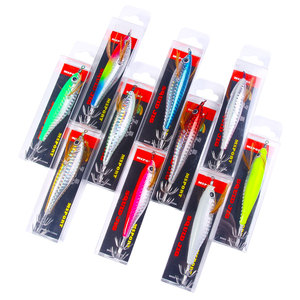 Hengjia 10.3cm 9.4g Leurre de pêche en plastique dur lumineux pour calamar, hameçons de jigging en eau salée - Product Image 1