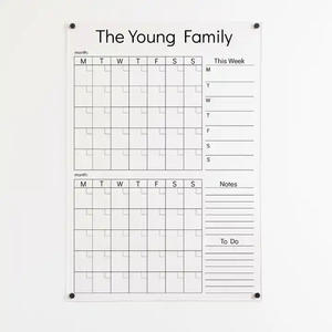 Tableau de messages en acrylique transparent magnétique sans cadre réutilisable personnalisé pour réfrigérateur - Product Image 2