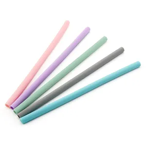 Professional Supply Exporters Customized Reusable Eco Friendly Long Silicone Straws