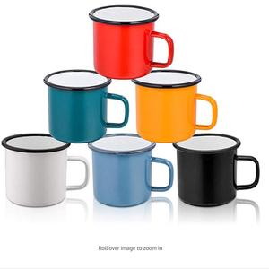 <span class=keywords><strong>Lot</strong></span> <span class=keywords><strong>de</strong></span> <span class=keywords><strong>6</strong></span> tasses <span class=keywords><strong>de</strong></span> camping en émail, 16 onces, tasses à café en métal émaillé pour camping en plein air, randonnée, sac à dos pour enfants, 2 faces unique G - Product Image 1