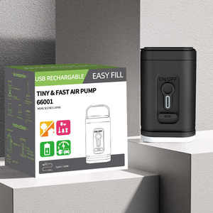 <span class=keywords><strong>Mini</strong></span> <span class=keywords><strong>pompe</strong></span> à air électrique portable pour le camping, la randonnée, batterie rechargeable, double fonction de gonflage et d'aspiration, construction en plastique - Product Image 6