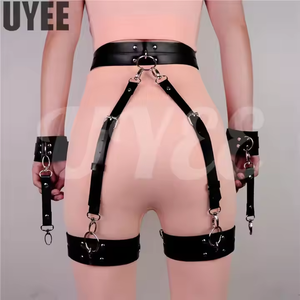 Lencería Sexy, Cinturón de Cuero Estilo Gótico Punk, Arnés Erótico, Top Corto Estilo <span class=keywords><strong>Pastel</strong></span> Gótico, Liguero - Product Image 5