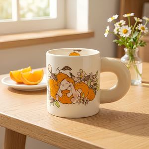 Taza <span class=keywords><strong>de</strong></span> <span class=keywords><strong>Café</strong></span> <span class=keywords><strong>de</strong></span> Cerámica <span class=keywords><strong>de</strong></span> Alta Calidad con Diseño Infantil <span class=keywords><strong>de</strong></span> Dibujos Animados, 400 ml, Color Personalizado, Apta para Lavavajillas y Microondas, Regalo para Niños - Product Image 1