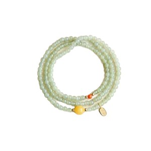 Imitation chinoise <span class=keywords><strong>He</strong></span> <span class=keywords><strong>Tian</strong></span> Yu Bracelet Style ethnique empilé trois cercles glace Qingyu Bracelet cercles de cristal Bracelet de mode - Product Image 3