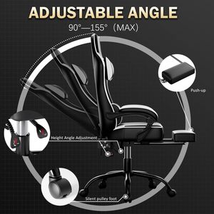 Sedia da <span class=keywords><strong>Gaming</strong></span> Ergonomica in Pelle PU ODM OEM Adatta per Ufficio e <span class=keywords><strong>Gaming</strong></span> 360° °   Schienale Girevole Regolabile - Product Image 5