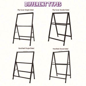 Soporte de Póster Plegable y Portátil de Aleación de Aluminio A4, Caballete de Hierro de Diseño Moderno con Ruedas - Product Image 2