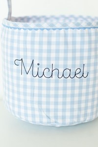 Customize Seersucker Gingham <strong>Easter</strong> <strong>Basket</strong> Fabric Carry <strong>Easter</strong> <strong>Bunny</strong> Bucket New Striped Egg <strong>Easter</strong> <strong>Basket</strong> - Product Image 4