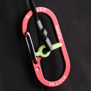 Thiết kế tối thiểu g-hình biểu tượng tùy chỉnh Carabiner với khóa OEM ODM Hợp kim nhôm Snap hook cho cắm trại và túi xách