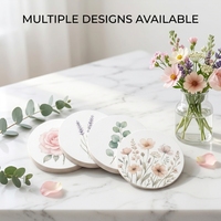 Posavasos Redondos Desechables de Papel con Logotipo Personalizado, Diseño Floral, para Bodas, Despedidas de Soltera, Fiestas, Venta al Por Mayor