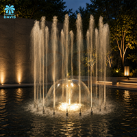 Fontaine musicale dansante personnalisée 2m/3m pour extérieur, PLC/DMX 512, en acier inoxydable durable, design moderne, ornement de jardin, garantie 3 ans