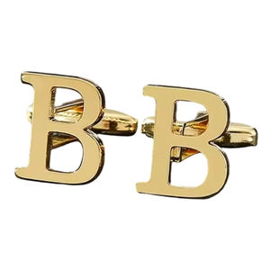 Mancuernillas con <span class=keywords><strong>Iniciales</strong></span> al por Mayor, Personalizadas en Metal, de la A a la Z, para <span class=keywords><strong>Camisa</strong></span>, con Monograma, Accesorio a Juego, Fábrica Física desde 2004 - Product Image 2