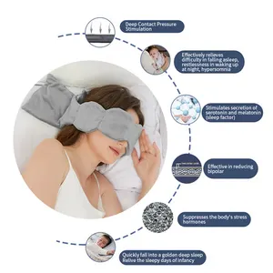 Weighted Eye Mask Gentle Pressure Sleep Mask Pillow Filled With Glass Beads Soft For Sleeping Sleep Weighted Mask
