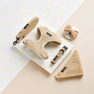 SinSky Teddy <span class=keywords><strong>Dog</strong></span> Arnés Set Diseñador de lujo Collares de perro personalizados y correas a juego Logotipo de goma - Product Image 2