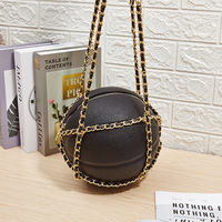 Sacs à main en cuir PU à forme ronde pour femmes, sacs à main noirs, panier ball, bourse pour dames, basket-ball, nouvelle collection