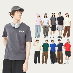 O-Neck Slim Fit Men's <b>Shirt</b> Brand Logo 220Gsm High Quality Unisex T <b>Shirts</b> Manufacturer Custom Screen Print - Product Image 1
