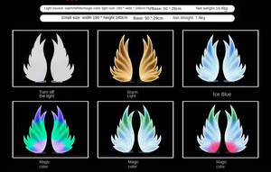 ปีกนางฟ้าตกแต่งงานแต่งงานพื้นหลังปีกนางฟ้าผลิตภัณฑ์ตกแต่งงานแต่งงาน - Product Image 5