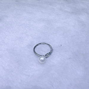 Anillo de Perlas de Agua Dulce Naturales de Alta Gama de 7-8 mm, Redondas, Impecables, Aurora, Plata de Ley S925, Venta al por Mayor - Product Image 3