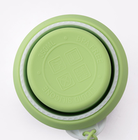 Bouteille d'eau pliable en silicone réutilisable, capacité de 350 ml, bouchon à ouverture par pression, résistante aux hautes températures, portable pour les sports de plein air