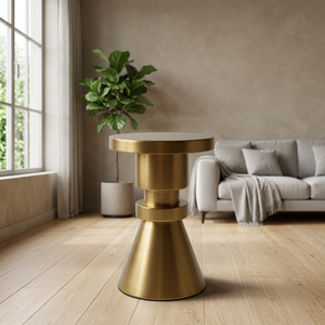 Tabouret en métal doré moderne Sheeraz International, design contemporain, meubles de salon, ottoman durable pour la maison, pour un usage en appartement - Product Image 5