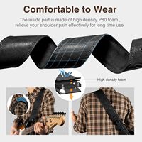 Sangle de guitare en cuir Lekato, 2,5 pouces de large, rembourrée, pour basse, longueur réglable, durable, finition mate, non enduite