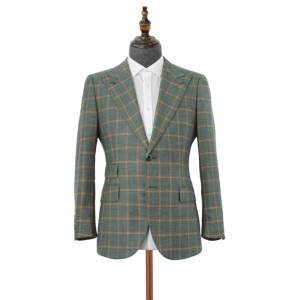 Tailleur marié mariage trois pièces <span class=keywords><strong>Blazzer</strong></span> gilet pantalon hommes vert Plaid hommes affaires costume décontracté ensemble coupe ajustée - Product Image 2