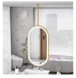 <span class=keywords><strong>Miroir</strong></span> ovale intelligent créatif à cadre <span class=keywords><strong>noir</strong></span>, tactile, suspendu, maquillage, lumière infiniment variable, moderne, LED, plafond, suspendu, maison intelligente - Product Image 6