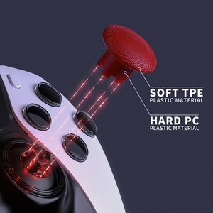 Carmine Red 4 Alturas 3 Superficies Grips ThumbsGear Palancas de Mando Intercambiables Tapas de Palancas Analógicas para el Control PS5 Edge - Product Image 5