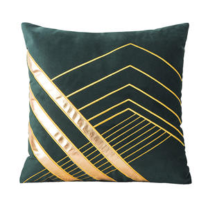 Amity 럭셔리 스퀘어 100% 네덜란드 벨벳 자수 북유럽 기하학 소파 장식 던지기 쿠션 커버 - Product Image 3