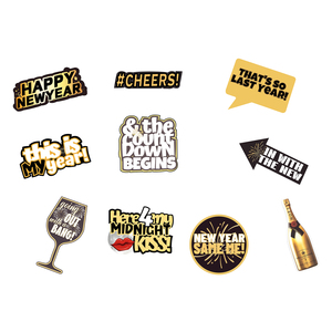 Accessoires de photomaton vintage 2026 pour le Nouvel An, décoration de fête pour séance <span class=keywords><strong>photo</strong></span>, panneaux selfie imperméables en PVC - Product Image 2